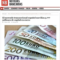 El mercado transaccional espaol moviliza 3.777 millones de capital en enero